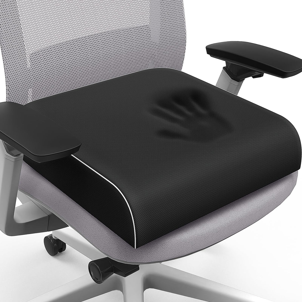 SweetSlubr Memory Foam Seat Cushion for Tailbone Relief Office Chair