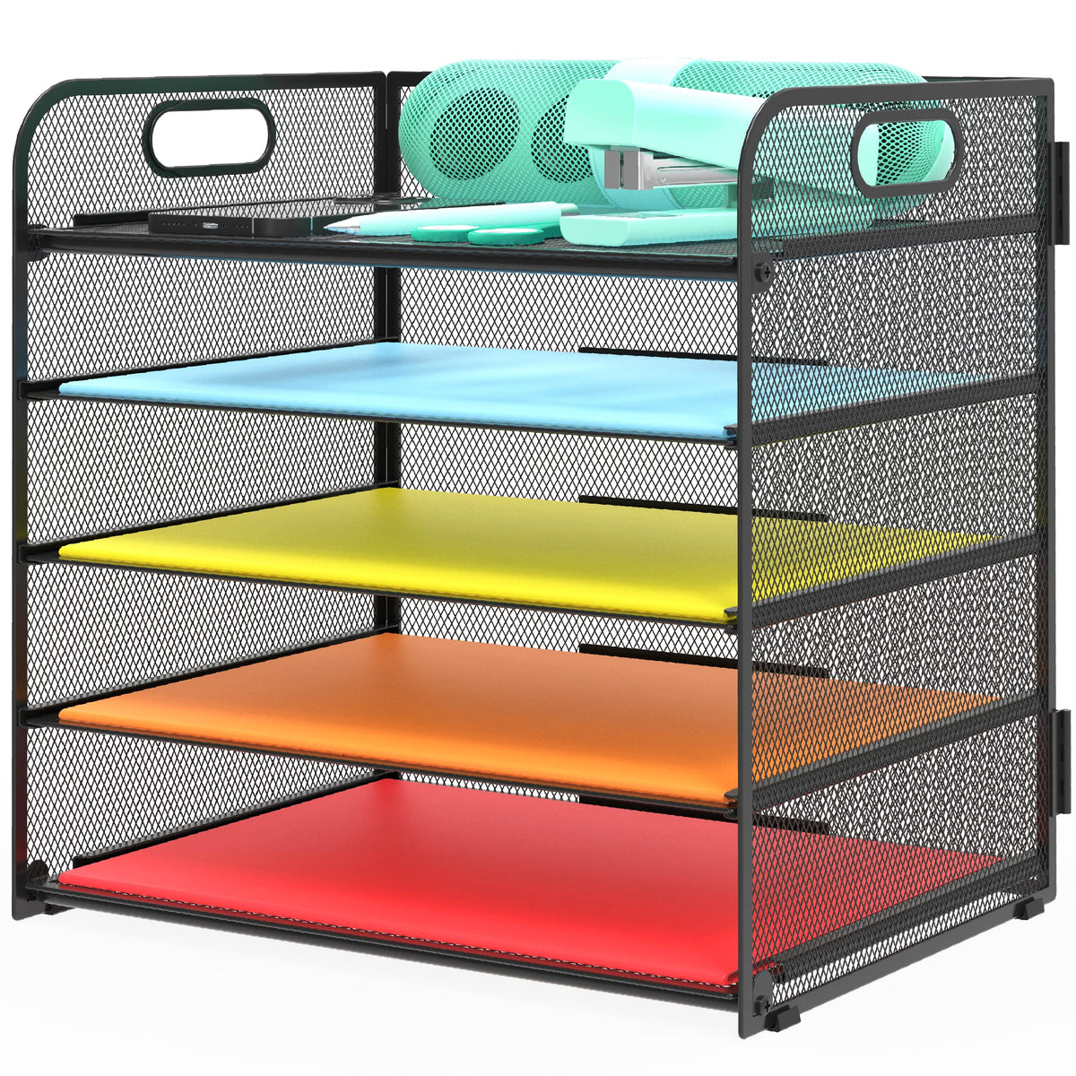 5-Tier Letter Tray Paper Organizer for Office Desk