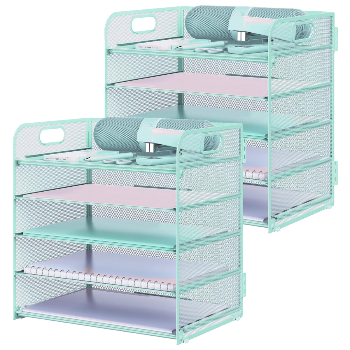 5-Tier Letter Tray Paper Organizer for Office Desk