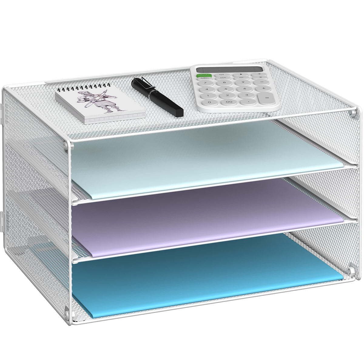 DALTACK 3-Tier Mesh Letter Tray Desk Organizer