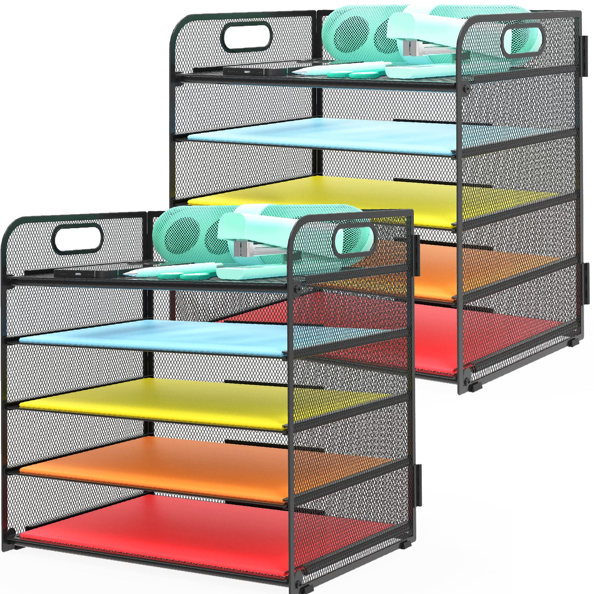 5-Tier Letter Tray Paper Organizer for Office Desk